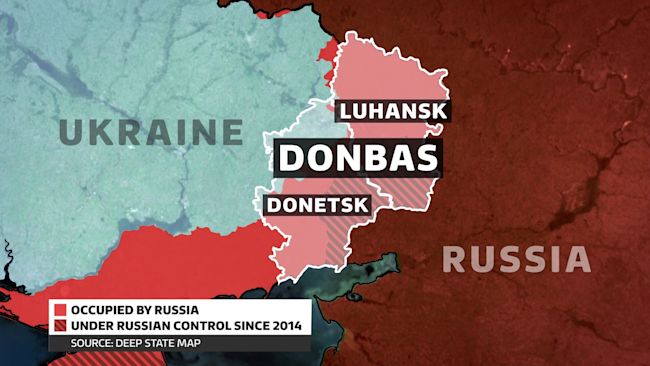 Putin demands Ukraine give up Donbas